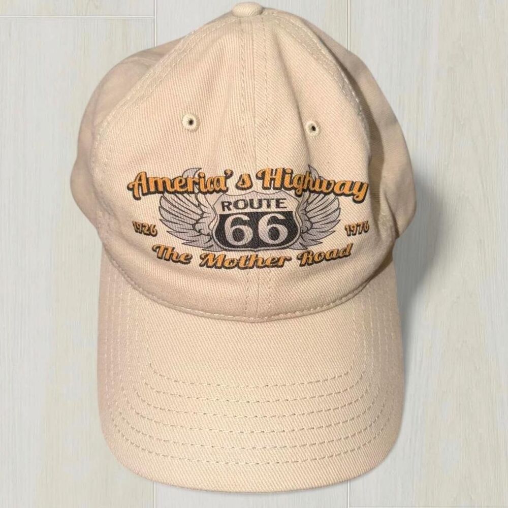Route-66 Men's Cream and Tan Hat